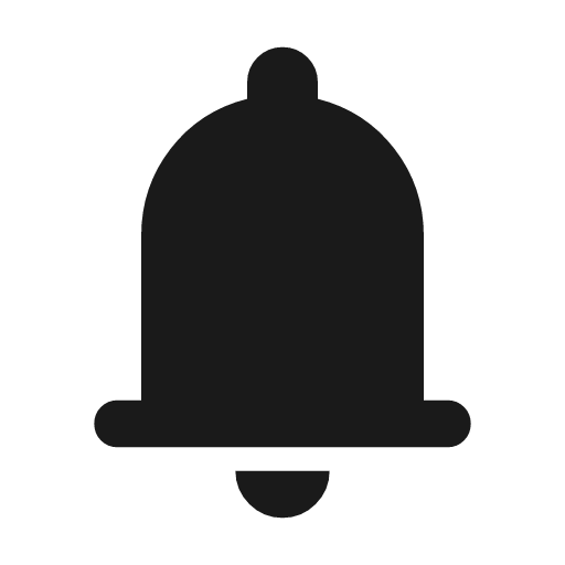 Notifications rounded icon, rounded style, from Material Symbols