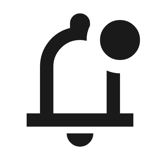 Notifications unread outline icon, outline style, from Material Symbols