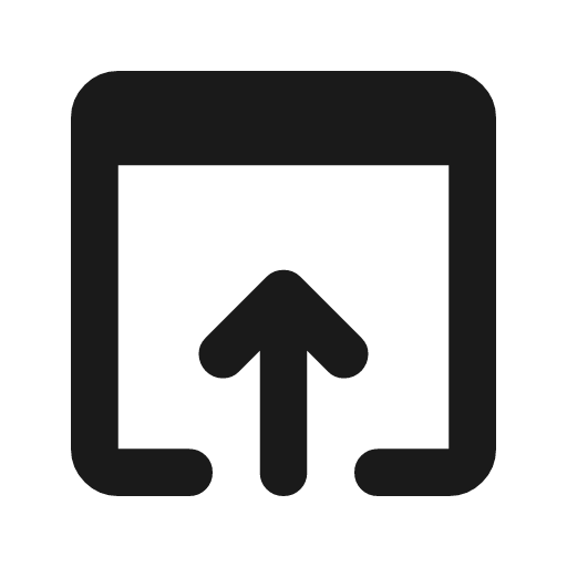 Open in browser rounded icon, rounded style, from Material Symbols