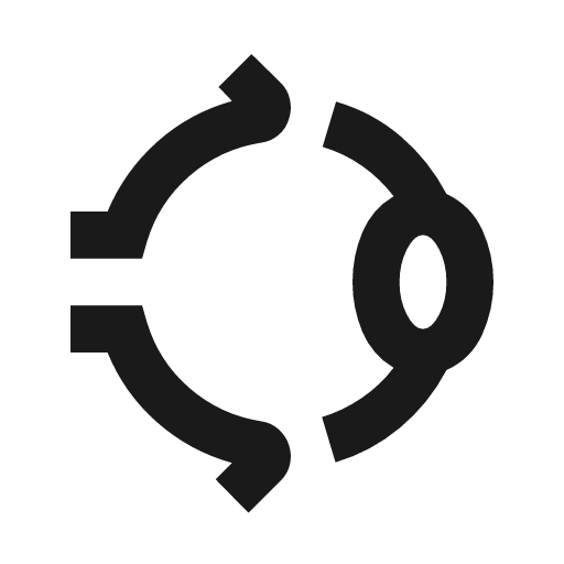 Ophthalmology outline icon, outline style, from Material Symbols