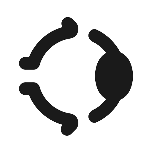 Ophthalmology rounded icon, rounded style, from Material Symbols