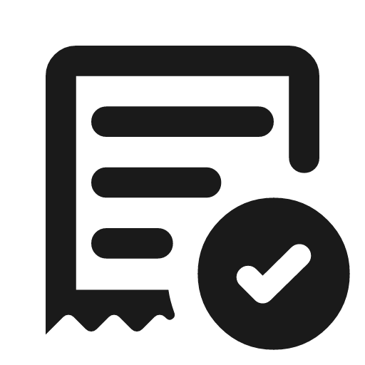 Order approve outline rounded icon, rounded style, from Material Symbols