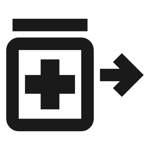 Outpatient med outline icon, outline style, from Material Symbols
