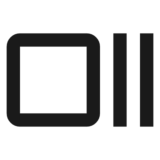Overview key outline icon, outline style, from Material Symbols