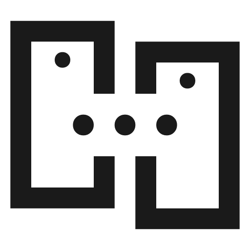 P2p outline sharp icon, sharp-cornered style, from Material Symbols