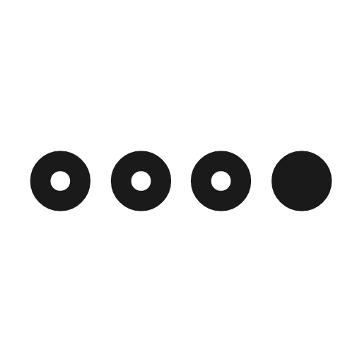 Page control icon, solid style, from Material Symbols