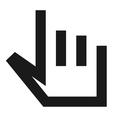 Pan tool alt outline sharp icon, sharp-cornered style, from Material Symbols