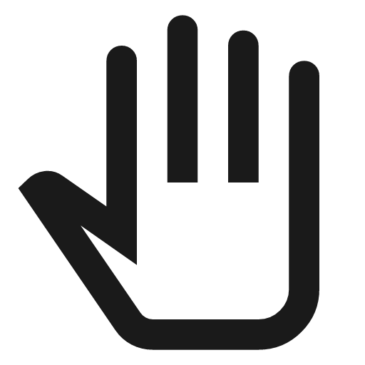 Pan tool outline icon, outline style, from Material Symbols