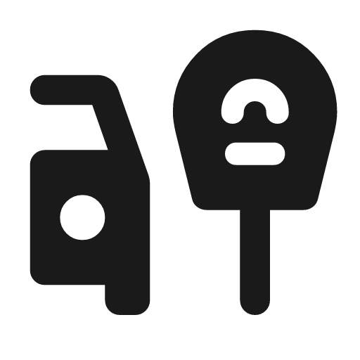 Parking meter rounded icon, rounded style, from Material Symbols