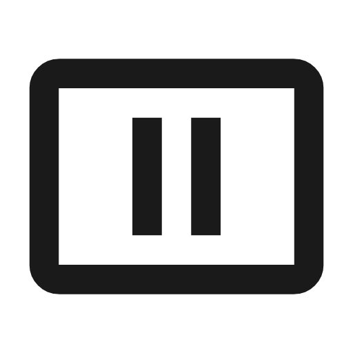 Pause presentation outline icon, outline style, from Material Symbols