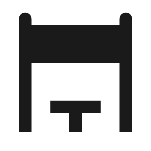 Pergola icon, solid style, from Material Symbols