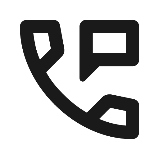 Perm phone msg outline rounded icon, rounded style, from Material Symbols
