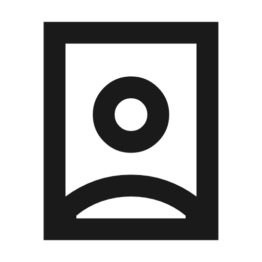 Person book outline sharp icon, sharp-cornered style, from Material Symbols