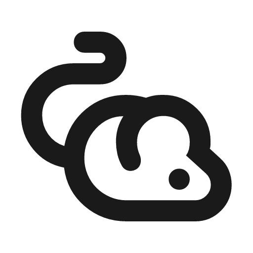Pest control rodent outline rounded icon, rounded style, from Material Symbols