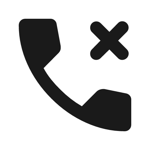 Phone cancel rounded icon, rounded style, from Material Symbols