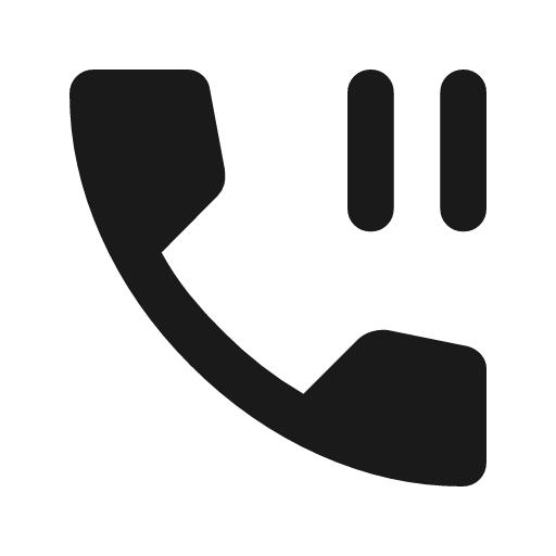 Phone paused rounded icon, rounded style, from Material Symbols