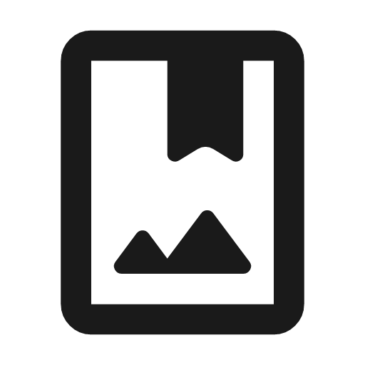 Photo album outline rounded icon, rounded style, from Material Symbols