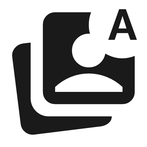 Photo auto merge icon, solid style, from Material Symbols