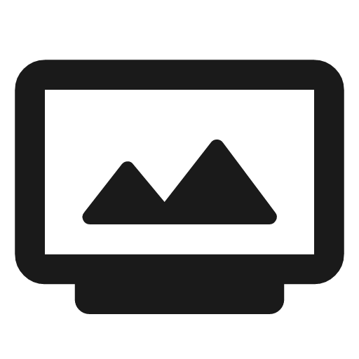 Photo frame outline rounded icon, rounded style, from Material Symbols