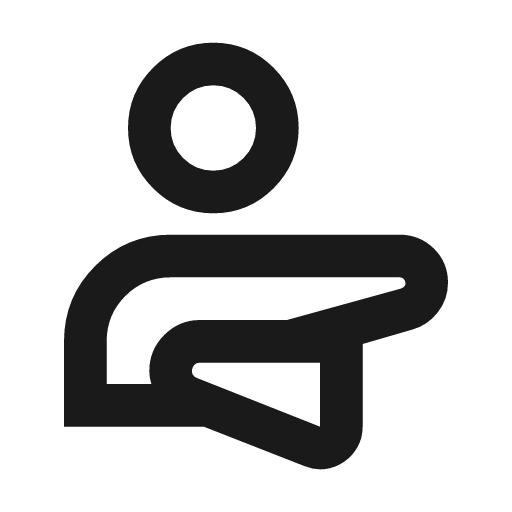 Physical therapy outline icon, outline style, from Material Symbols