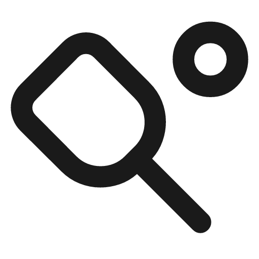 Pickleball outline rounded icon, rounded style, from Material Symbols