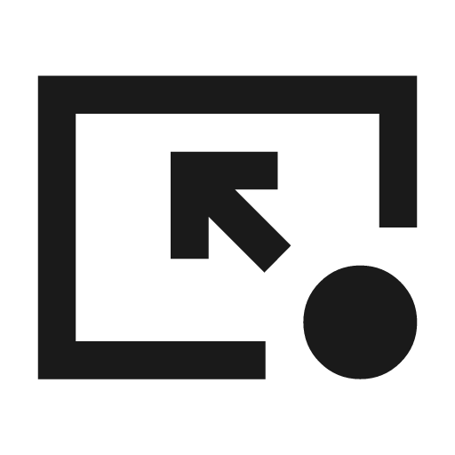 Pin end sharp icon, sharp-cornered style, from Material Symbols