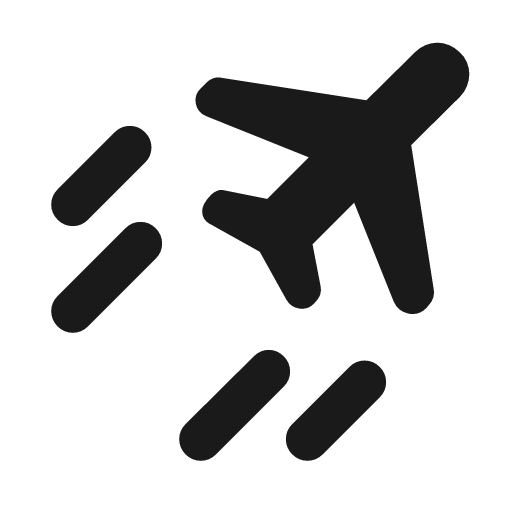 Plane contrails rounded icon, rounded style, from Material Symbols