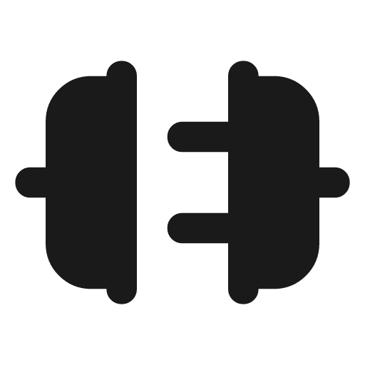 Plug connect rounded icon, rounded style, from Material Symbols