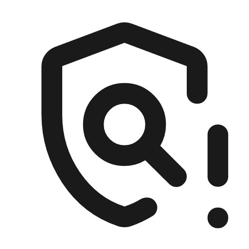 Policy alert outline rounded icon, rounded style, from Material Symbols