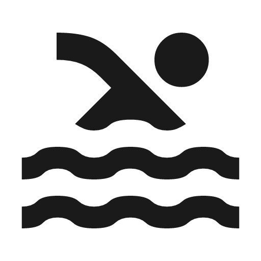 Pool icon, solid style, from Material Symbols