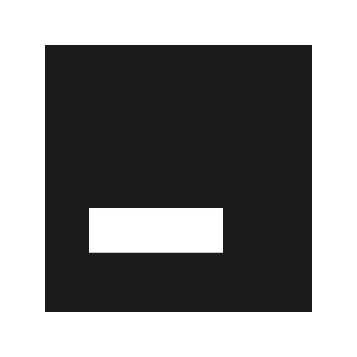Position bottom left sharp icon, sharp-cornered style, from Material Symbols