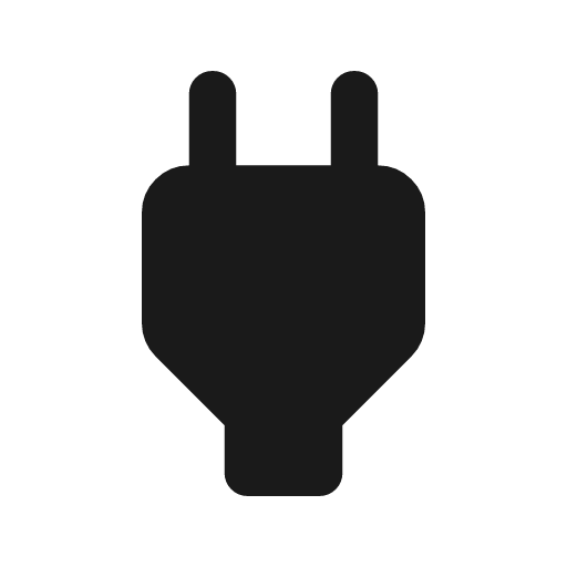 Power plug rounded icon, rounded style, from Material Symbols