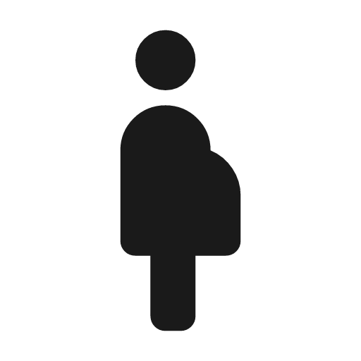 Pregnant woman rounded icon, rounded style, from Material Symbols