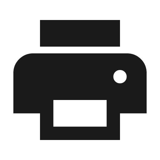 Print icon, solid style, from Material Symbols