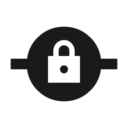 Private connectivity sharp icon, sharp-cornered style, from Material Symbols