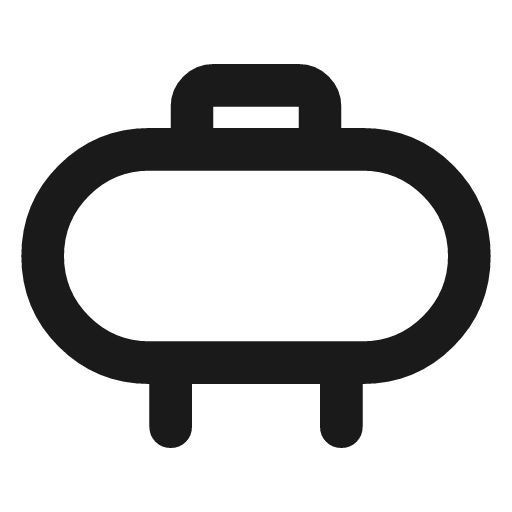 Propane outline rounded icon, rounded style, from Material Symbols
