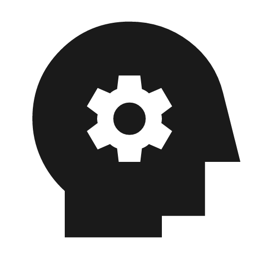 Psychology sharp icon, sharp-cornered style, from Material Symbols