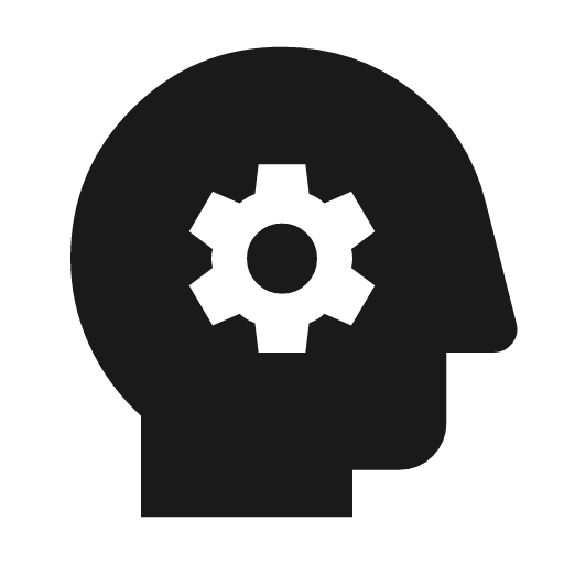 Psychology icon, solid style, from Material Symbols