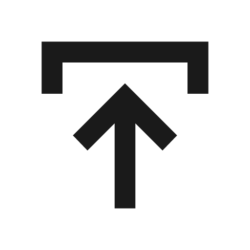 Publish sharp icon, sharp-cornered style, from Material Symbols