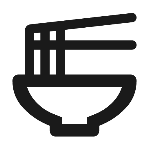 Ramen dining outline rounded icon, rounded style, from Material Symbols