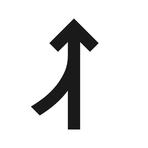 Ramp right icon, solid style, from Material Symbols