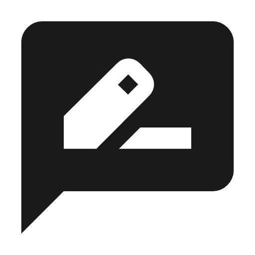 Rate review icon, solid style, from Material Symbols