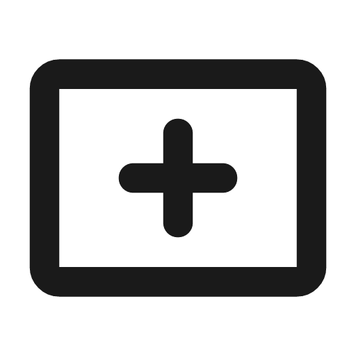Rectangle add outline rounded icon, rounded style, from Material Symbols
