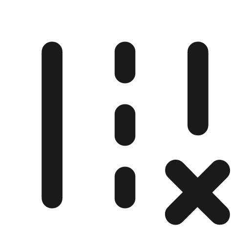 Remove road rounded icon, rounded style, from Material Symbols