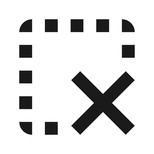 Remove selection icon, solid style, from Material Symbols