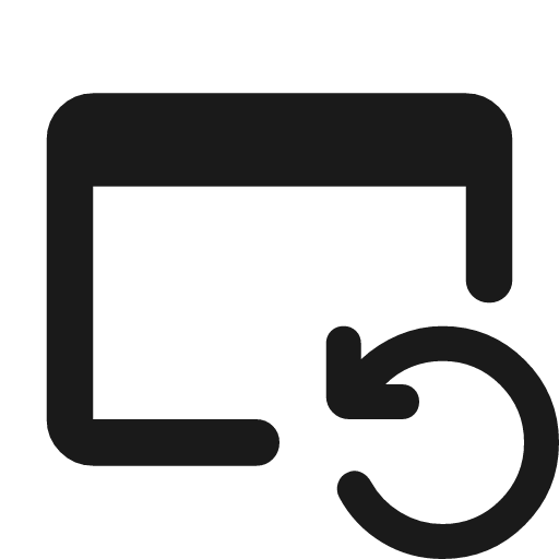 Reopen window rounded icon, rounded style, from Material Symbols