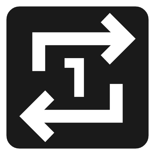 Repeat one on icon, solid style, from Material Symbols