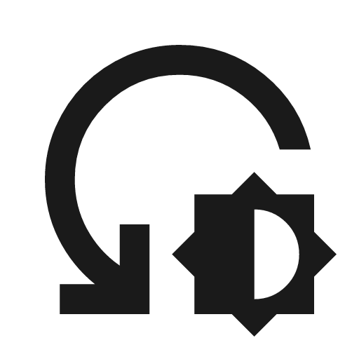 Reset brightness icon, solid style, from Material Symbols