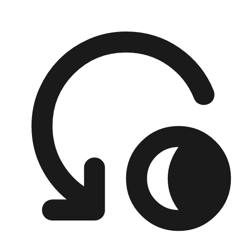 Reset shadow rounded icon, rounded style, from Material Symbols