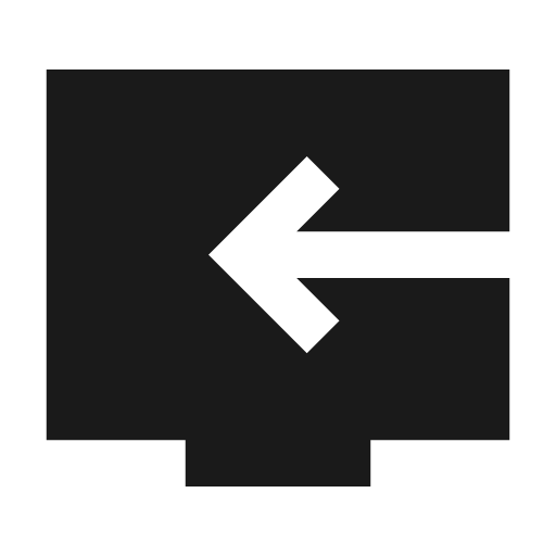 Reset tv sharp icon, sharp-cornered style, from Material Symbols